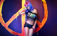 women colorful katy perry peace singers 2560x1600 wallpaper 